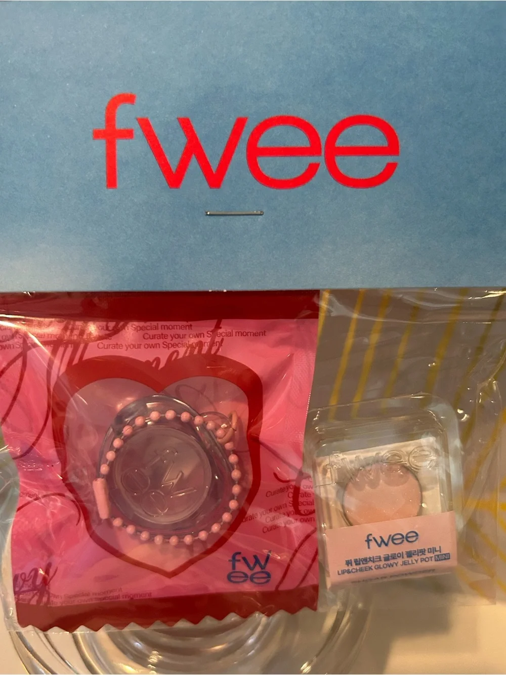 ✨ FWEE Lip & Cheek Glowy Jelly Pot Mini + Keychain Set | Sugar Powder | sealed
